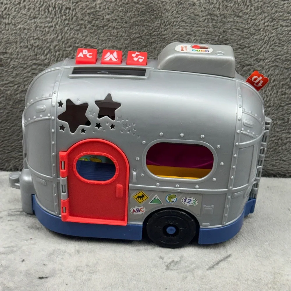Fisher-Price Laugh & Learn 3-in-1 On-the-Go Camper Kids Silver Excellent HGP71